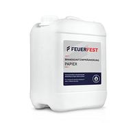FEUERFEST Impregnante Ignifugo per Carta Cartone Paglia - Liquido Ignifugo Alta Performance è Certificato DIN 4102-B1, Incolore e Senza Solventi - Antincendio e Ideale per Decorazioni 5 L