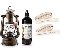 Feuerhand Set iniziale di lanterne Baby Special 276, set con 1 litro di alcalino e 2 stoppini di ricambio (bronzo)