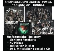 Feuerschwanz - Knightclub - Bundle: Sig. Fotokarte + XL Poster + Sticker + Mittelalter-CD + Titelstory 06-2025, lim. 499 Ex.