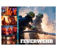 Feuerwehr - Helden im Einsatz (Wandkalender 2027 DIN A2 quer), CALVENDO Monatskalender: Die Faszination moderner Rettungsarbeit