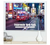 Feuerwehr New York - Heart of the City (hochwertiger Premium Wandkalender 2026 DIN A2 quer), Kunstdruck in Hochglanz: Dynamische Fotomotive der New ... - ein Kalender voller Spannung und Respekt.