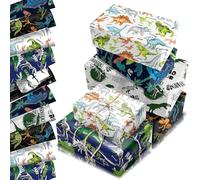 Feuilles de Papier Cadeau Préhistoire 68x50cm, 12 Feuilles Motifs Dinosauro verde-marrone-grigio, Papier Cadeau Recyclable pour Fête, Anniversaire, Nouvel An et Décorations de Boîtes Cadeau