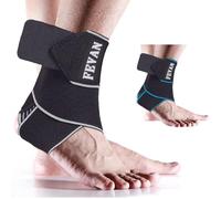 FEVAN Cavigliera Ortopedica Regolabile Antiscivolo - Cavigliera Sportiva per Uomo e Donna - Tutore Caviglia - Tutore Caviglia Distorsione - Cavigliera Ortopedica per Distorsione (Nero/Grigio) (Grigio)