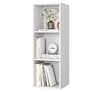 fevarbord Libreria a 3 Cubi,Libreria Mensola con 3 scomparti,Scaffale da Esposizione,Portaoggetti Autoportante,per Soggiorno,Ufficio,Camera da Letto 30 x 30 x 80 cm (Bianca)