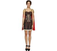 Fever Adult Women's Gladiator Costume, Dress with Cape