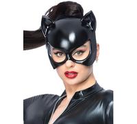Smiffys Fever - Maschera per gli occhi da gatto nero, Su elastico