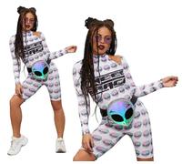 Fever Body Spazio Futuristico Donna Festival Rave Costume di Carnevale Vestito