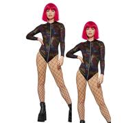 Fever Miss Whiplash Stampa Arcobaleno Body Festival Estate Costume