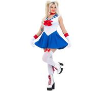 Fever Star Sailor Costume - with Dress, Choker, Tiara, Gloves & Boot Covers - S