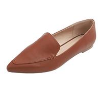 Feversole Women's Loafer Flat Pointed Mocassini da Donna alla Moda con Punta Piatta e comode Scarpe da Ufficio da Guida