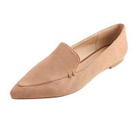 Feversole Women's Loafer Flat Pointed Mocassini da Donna alla Moda con Punta Piatta e comode Scarpe da Ufficio da Guida