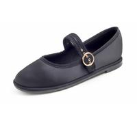 Feversole Women's Mary Jane Fashion，Scarpe Basse Classiche da Donna Décolleté Eleganti Mary Jane con Fibbia Morbida Scarpe da Ballo per in Nero a Rete con Fibbia Rotonda 38.5