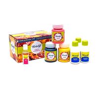 Fevicryl Acrylic Fluid Pouring Kit, 3 Acrylic Colours (100Ml Each), 3 Pouring Mediums For Fluid Art, 1 Silicon Oil - Diy Kit Hobby Fluid Painting Kit