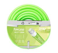 Fevone Tubo da giardino da 30 mt verde, tubo dell'acqua a 4 strati, Φ13 mm（1/2 Pollice）, 25 bar, adattatore per rubinetto da giardino, Ant Kink indeformabile, robusto, flessibile