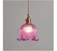 FEWDSCA Antico Fiore Vetro Sospensilucer Cucina Isola Lavandino Moderno Casale Fiore Soffitto Sospensilampada Nordica Piccolopadarior Sala da Pranzo Camera da Letto/Violetta