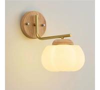 FEWDSCA Crema Stile Parete Luce Rustico Indoor Montatoda, Cascina Legno Sconcer Camera da Letto, Vanità, Bagno, Soggiorno/30 * 26 cm