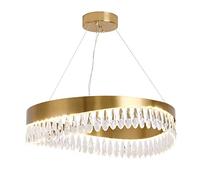 FEWDSCA Lamadario Dilo Moderno, Pioggia Tondopadario a Sospensiin Oro, a Gradini Ha Portato L'Illuminazia Sospensiin Altezza Regolabiler la Sala da Pranzo, Isola da Cucina/Oro/D15.7 * H9.8In (S)