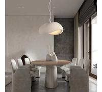 FEWDSCA Lampada a Sospensimarrwabi-Sabipada a Sospensiin Polistirolopada a Sospensimoderna Semplicepadario a Crema Regolabile Luce a Sospensidecorativa Soggiorno/40 Centimetri
