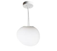 FEWDSCA Lampada Bianca Palla Di Vetro Luce, Oca Caldopadario a Forma Di Pietra, Ristorante Illuminazidecorativa Sospensiluce, Modernepade a Sospensiminimalistar Sale Espositive/Bianco Caldo/32 cm