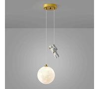 FEWDSCA Lampada Creativa Astronauta Luce, Lampada a Sospensione in Acrilico Sferico, Pianeta Sospensione Lampade Kidrens Stanza, Lampadario da Letto, Apparecchi Di Illuminazione G9, Moderne Luci a Goc