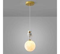 FEWDSCA Lampada Creativa Astronauta Luce, Lampada a Sospensione in Acrilico Sferico, Pianeta Sospensione Lampade Kidrens Stanza, Lampadario da Letto, Apparecchi Di Illuminazione G9, Moderne Luci a Goc