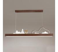 FEWDSCA Luce Al Coperto 47.2In 80W Moderno Ha Condotto il Rettangolo Fixturep per la Camera da Letto Diniroom Dell'Isola Della Cucina/Colore Del Grano Di Legno