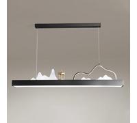 FEWDSCA Luce Al Coperto 47.2In 80W Moderno Ha Condotto il Rettangolo Fixturep per la Camera da Letto Diniroom Dell'Isola Della Cucina/Nero