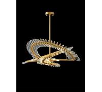 FEWDSCA Luce Di Lusso in Vetro Di Cristallo Lampadario Pranzo Soggiorno Postmoderno Illuminazione a Led Impianto Sospeso Camera da Letto Oro Ristorante Designer Lampada, Luci a Parete/un Colore/Bianco