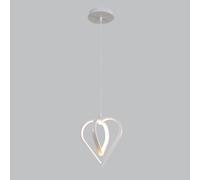 FEWDSCA Luce Indoor Led Luce Cuore Sacrylic 18W 3 Modalità Colore Ceilihanginlights per L'Isola Della Cucina Liviroom/Bianco