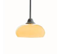 FEWDSCA Lumini a Sospensione Arte Interna Latte Vetro Chrome Tamburo Lampadario Fattoria Vintage Grande Lampada a Soffitto per la Cucina Isola Sala da Pranzo Camera da Letto/Cromo/Tonalità Crema