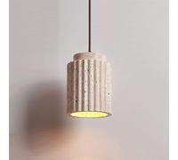 FEWDSCA Lumini a Sospensione Indoor Nordic Natural Stone Modern Cylinder Piccolo Lampadario a Soffitto Sospeso in Calcestruzzo Rustico per la Cucina Isola Agriturismo