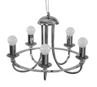 FEWDSCA Nordico Retro Argento Metallo Lampadario Vintage E14 Caffetterie Lampadario Industriale Minimalista Regolabile in Altezza Sospensione Luce Rurale Sospensione Luce/42 cm