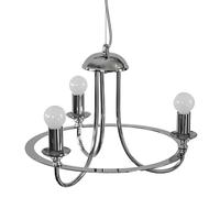 FEWDSCA Nordico Retro Argento Metallo Lampadario Vintage E14 Caffetterie Lampadario Industriale Minimalista Regolabile in Altezza Sospensione Luce Rurale Sospensione Luce/38 cm