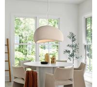 FEWDSCA Polistyrene Ristorante Lampada a Sospensione Stile Blaiken Marrone Lampadario Moderno Crema Semplice Lampada a Sospensione Regolabile Decorazione Sospensione Luce Soggiorno Camera da Letto Sos