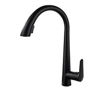 FEWDSCA Rubinetti da Cucina, Rubinetti da Cucina, con Rotazia 360 ° Di Ottspray Pull Out 2 Funzioni Ugello Acqua Calda e Acquada Rubinetto Miscelatore da Cucina a Foro Singolo/Gris/A
