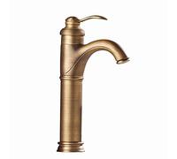 FEWDSCA Rubinetti, Rubinetto da Bagno in Rame in Stile Europeo, Rubinetto da Lavabo Corto Antico a Teiera/Corto/Alto