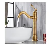FEWDSCA Rubinetto Del Lavabo Del Bagno Retro Rubinetto Del Lavabo Del Bagno Dorato, Miscelatore D'Acqua Montato Sul Ponte, Rubinetti Dell'Acqua Calda/Da Del Bagno