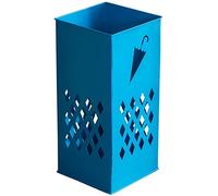 FEWDSCA Umbrella Stand Umbrella Stand Quadrato Modernor Bastoni Bastoni a Piedi Ombrelli Casa Appartamento Ingresso Stoccaggio Detentore Cuoio Intagliato Rack Ombrello Impermeabile in Metallo/Blu