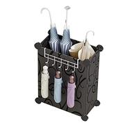 FEWDSCA Umbrella Umbrella Stand Umbrella Stand con Gancio Umbrella Rack Umbrella Pp Umbrella Carrello Umbrella Home Corridor Door Umbrella Rack/Nero/39 * 19 * 49 cm