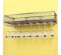 FEWDSCA Vino Rack Stile Europeo a Parete Bottiglie Di Vino Rack Bottiglia Di Vetro Porta Bar Accessori Scaffali Casa Cucina Decorazirame/Rame /120 * 25Cm