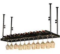 FEWDSCA Wine Rack Wine Lovers Sospensia Soffitto Sospensia Bottiglia Di Vino Sospensiad Alta Coppa Sospensia Parete Vetro a Vino in Ferro in Metsospensiad Altezza Regolabile/50 * 30Cm (19,6 * 11,8 Pol