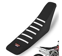 fewfuss White Stripe Universial Seat Cover for Dirt Bike - Motorcycle Motorcross Enduro Seat Covers (Black)