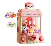 FewNvWa 1 Pezzo Macchina Artiglio Mini Arcade Elettronica Bambini Distributore con Luci Suoni per Gioco Interattivo Adatto a Compleanno Regali Bambini, Rosa