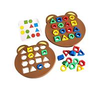 FewNvWa 2 Pezzi Gioco Forma Geometrica Abbinamento Puzzle Blocchi Carte Oggetto Apprendimento Discipline Cognitive Robusto Funzione Sensoriale, Doppio