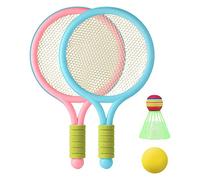 FewNvWa 2 Pezzi Racchette Badminton Bambini Set Completo Shuttlecock Borsa Portatile Plastica Resistente Leggero Principianti Ragazzi Adatto per Parco Giochi