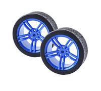 FewNvWa 2 Pezzi Ruota Robot Auto Gommata Motore TT Accessorio Modellino RC Materiale TPE Adatto per Costruzione Auto Intelligente Progetto Fai da Te, # 2