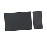 FewNvWa 2 Pezzi Tappetino Caffè Silicone Tappetino Espresso Tappetino Tamper Macchina Caffè Bordo Rialzato Resistente Al Calore Adatto per Cucina Caff, Nero