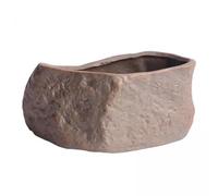 FewNvWa 2X Portavasi in Ceramica per Piante, Resistente, a Forma di Pietra, con Foro di Drenaggio, Vasi per Bonsai, per La Decorazione di Interni di Cortili D