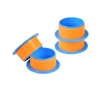 FewNvWa 4 Pezzi Dispenser Pellicola Estensibile Avvolgitore Manuale Maniglia Ergonomica Antiscivolo Rotazione Fluida Materiale Pp Robusto Adatto per Ufficio T, 76mm, Arancione Blu