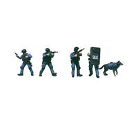 FewNvWa 4 Pezzi Soldati Miniatura in Resina Figurine Persone Scena Diorama Accessori Micro Paesaggio Adatti per Collezione Regali Decorazione, con Il Cane